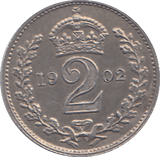 1902 MAUNDY TWOPENCE ( AUNC ) - MAUNDY TWOPENCE - Cambridgeshire Coins