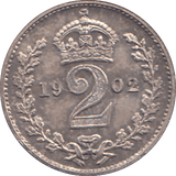 1902 MAUNDY TWOPENCE ( FINE ) - MAUNDY TWOPENCE - Cambridgeshire Coins