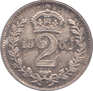 1902 MAUNDY TWOPENCE ( FINE ) - MAUNDY TWOPENCE - Cambridgeshire Coins