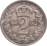 1902 MAUNDY TWOPENCE ( FINE ) - MAUNDY TWOPENCE - Cambridgeshire Coins