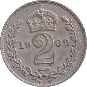 1902 MAUNDY TWOPENCE ( MATT PROOF ) - MAUNDY TWOPENCE - Cambridgeshire Coins