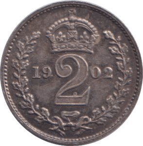 1902 MAUNDY TWOPENCE ( UNC ) 5 - MAUNDY TWOPENCE - Cambridgeshire Coins