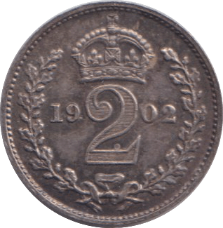 1902 MAUNDY TWOPENCE ( UNC ) 5 - MAUNDY TWOPENCE - Cambridgeshire Coins
