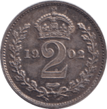 1902 MAUNDY TWOPENCE ( UNC ) 5 - MAUNDY TWOPENCE - Cambridgeshire Coins