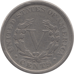 1902 NICKEL FIVE CENTS USA - SILVER WORLD COINS - Cambridgeshire Coins