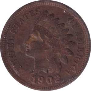 1902 ONE CENT USA - WORLD COINS - Cambridgeshire Coins