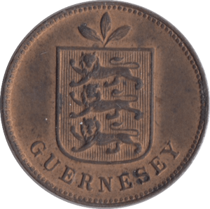 1902 ONE DOUBLE GUERNSEY - WORLD COINS - Cambridgeshire Coins