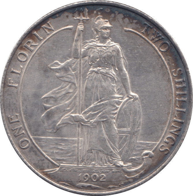 1902 ONE FLORIN ( AUNC ) - PENNY - Cambridgeshire Coins