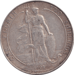 1902 ONE FLORIN ( GF ) - FLORIN - Cambridgeshire Coins