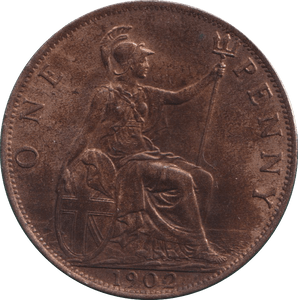 1902 PENNY ( AUNC ) - PENNY - Cambridgeshire Coins