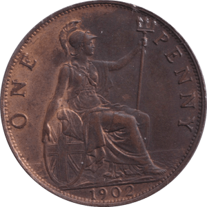 1902 PENNY ( AUNC ) - PENNY - Cambridgeshire Coins