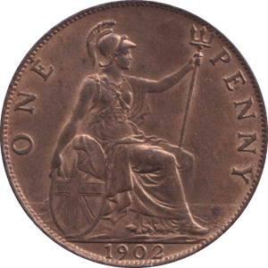 1902 PENNY EDWARD VII ( UNC ) - PENNY - Cambridgeshire Coins
