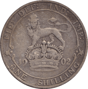 1902 SHILLING ( FINE ) 2 - SHILLING - Cambridgeshire Coins