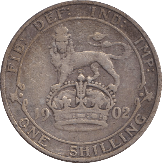 1902 SHILLING ( FINE ) 2 - SHILLING - Cambridgeshire Coins