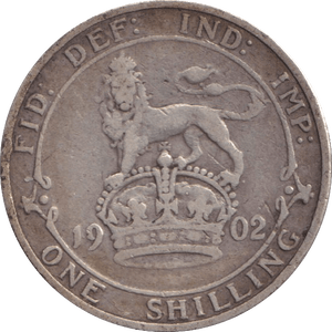 1902 SHILLING ( FINE ) - SHILLING - Cambridgeshire Coins