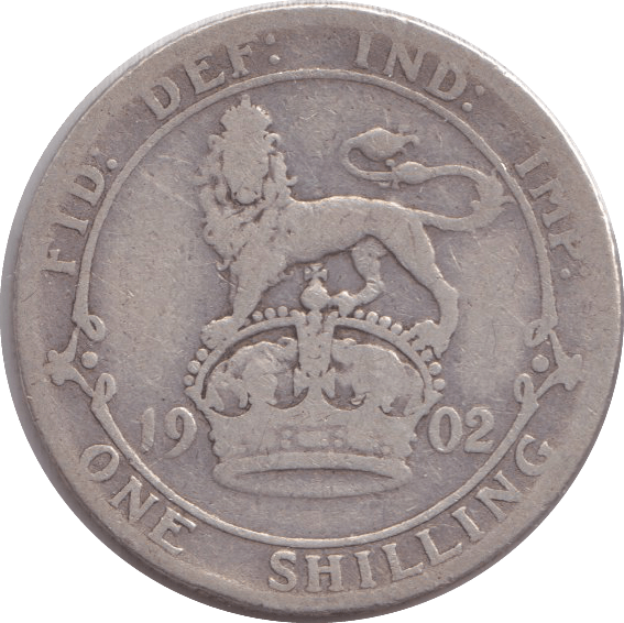 1902 SHILLING ( FINE ) - SHILLING - Cambridgeshire Coins