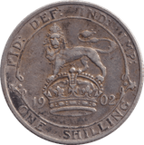 1902 SHILLING ( VF ) - SHILLING - Cambridgeshire Coins