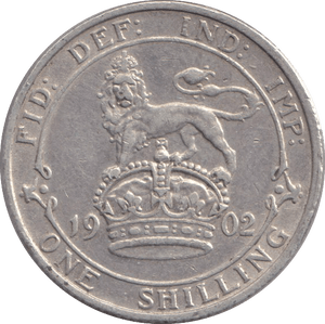 1902 SHILLING ( VF ) - SHILLING - Cambridgeshire Coins