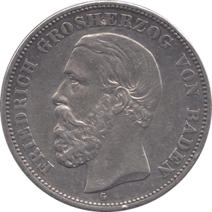 1902 SILVER 5 DEUTSCHE MARK GERMANY - SILVER WORLD COINS - Cambridgeshire Coins