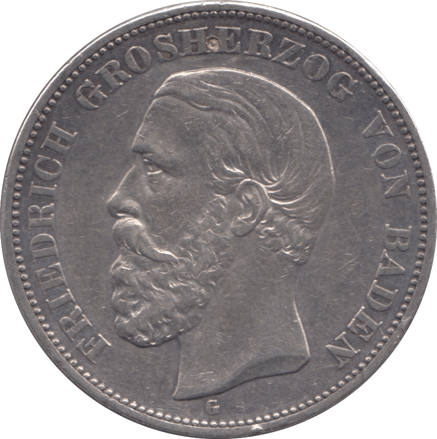 1902 SILVER 5 DEUTSCHE MARK GERMANY - SILVER WORLD COINS - Cambridgeshire Coins