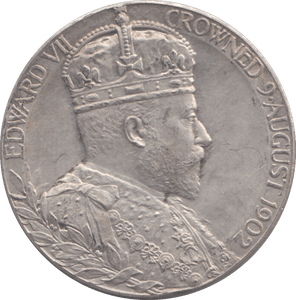 1902 SILVER COMMEMORATIVE COIN EDWARD VII - WOLRD SILVER COINS - Cambridgeshire Coins