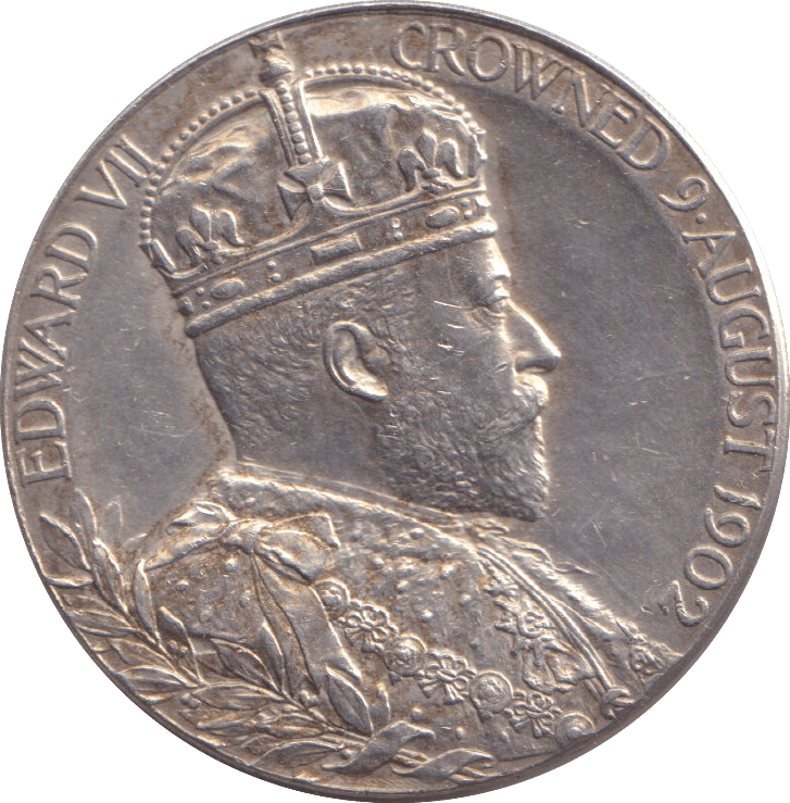 1902 SILVER CORONATION MEDAL EDWARD VII - SILVER WORLD COINS - Cambridgeshire Coins