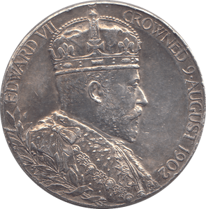 1902 SILVER CORONATION MEDAL EDWARD VII - SILVER WORLD COINS - Cambridgeshire Coins