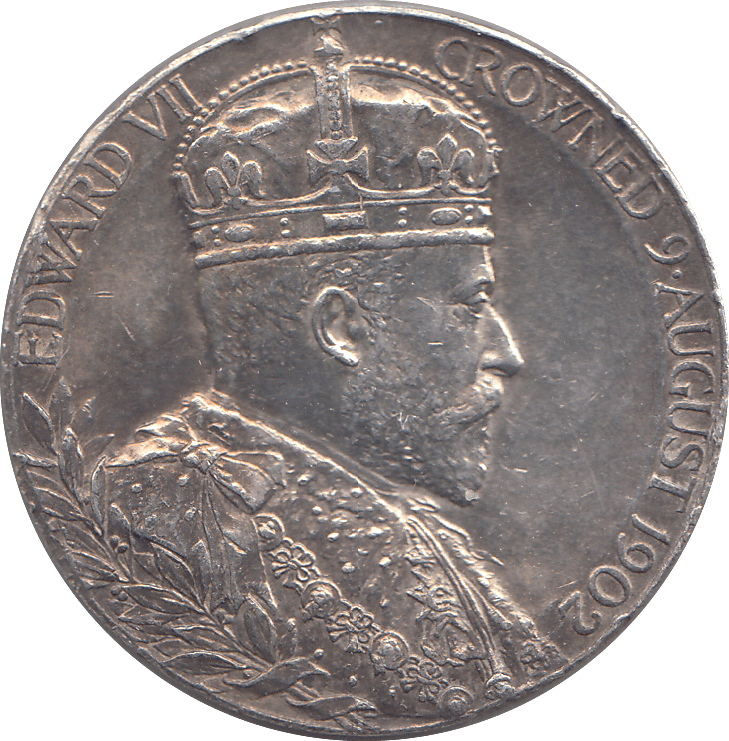 1902 SILVER CORONATION MEDAL EDWARD VII - SILVER WORLD COINS - Cambridgeshire Coins