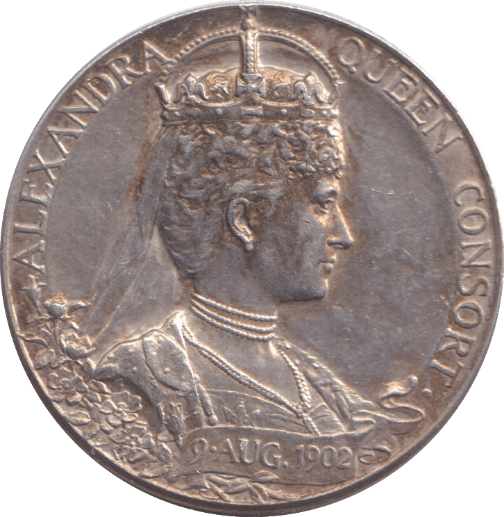 1902 SILVER CORONATION MEDAL EDWARD VII - SILVER WORLD COINS - Cambridgeshire Coins