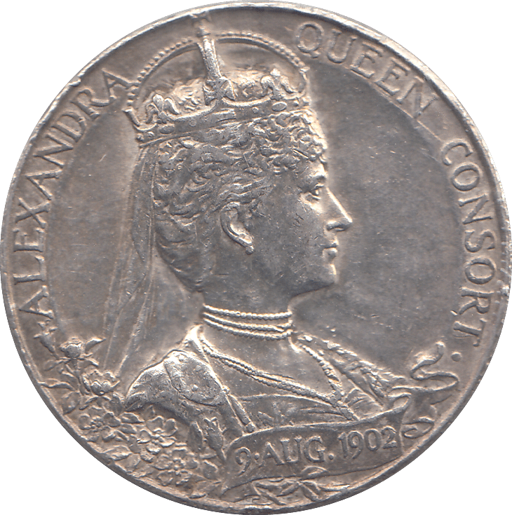 1902 SILVER CORONATION MEDAL EDWARD VII - SILVER WORLD COINS - Cambridgeshire Coins