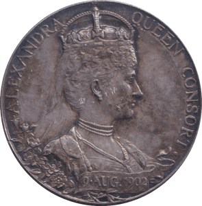 1902 SILVER CORONATION MEDALLION EDWARD VII - MEDALS & MEDALLIONS - Cambridgeshire Coins