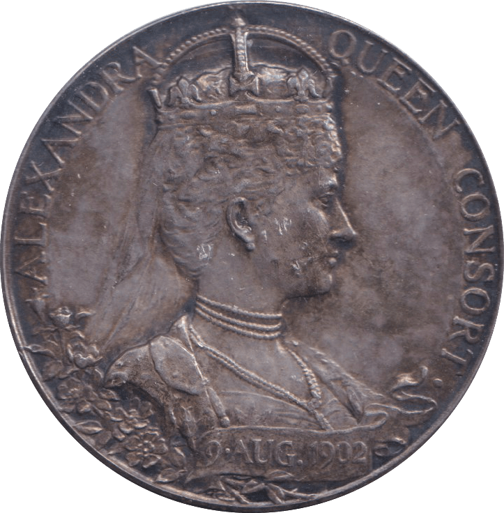 1902 SILVER CORONATION MEDALLION EDWARD VII - MEDALS & MEDALLIONS - Cambridgeshire Coins