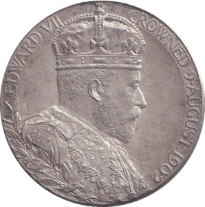 1902 SILVER CORONATION MEDALLION EDWARD VII - MEDALS & MEDALLIONS - Cambridgeshire Coins