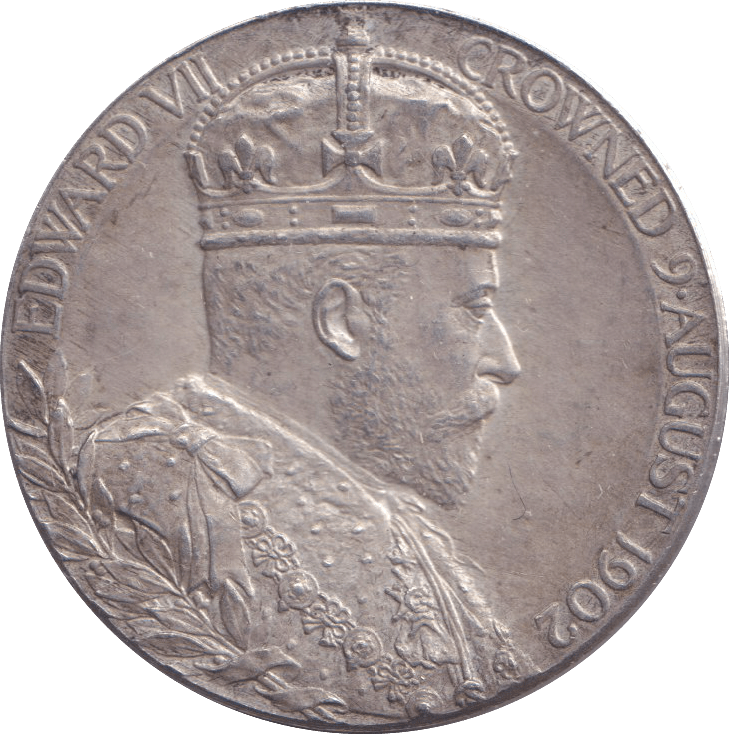 1902 SILVER CORONATION MEDALLION EDWARD VII - MEDALS & MEDALLIONS - Cambridgeshire Coins