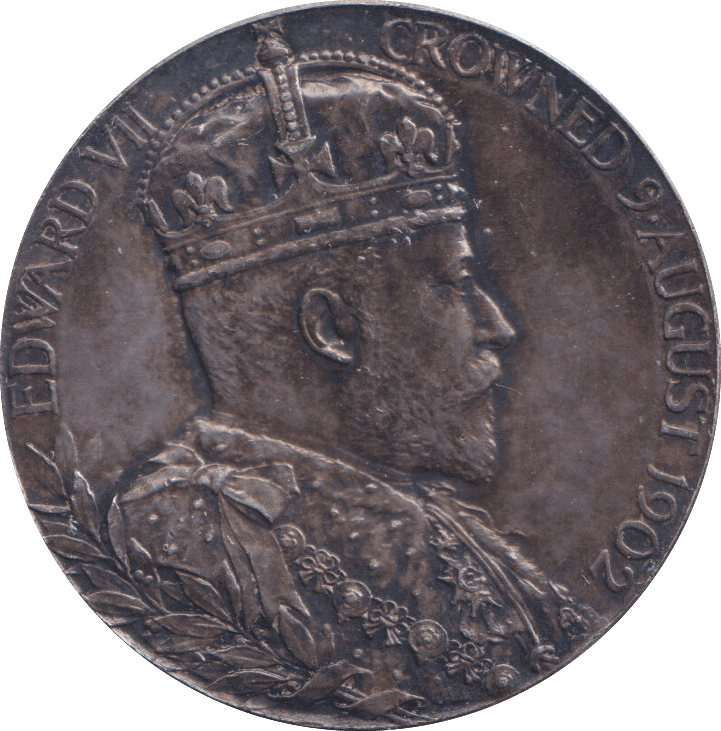 1902 SILVER CORONATION MEDALLION EDWARD VII - MEDALS & MEDALLIONS - Cambridgeshire Coins