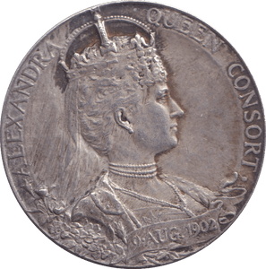 1902 SILVER CORONATION MEDALLION EDWARD VII - MEDALS & MEDALLIONS - Cambridgeshire Coins