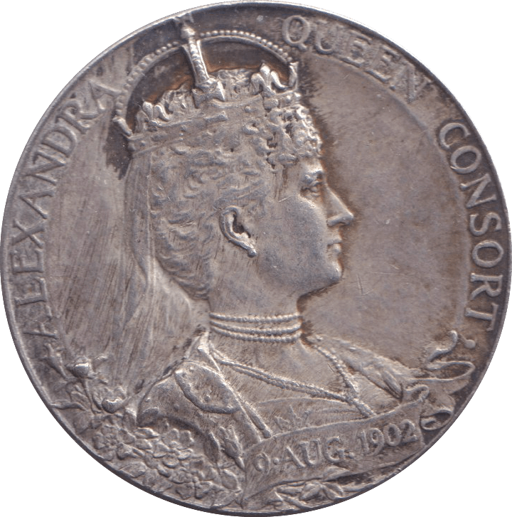 1902 SILVER CORONATION MEDALLION EDWARD VII - MEDALS & MEDALLIONS - Cambridgeshire Coins