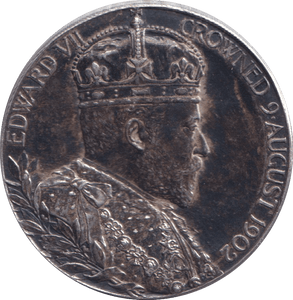 1902 SILVER CORONATION MEDALLION - MEDALS & MEDALLIONS - Cambridgeshire Coins