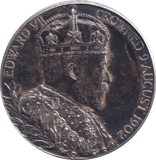 1902 SILVER CORONATION MEDALLION - MEDALS & MEDALLIONS - Cambridgeshire Coins
