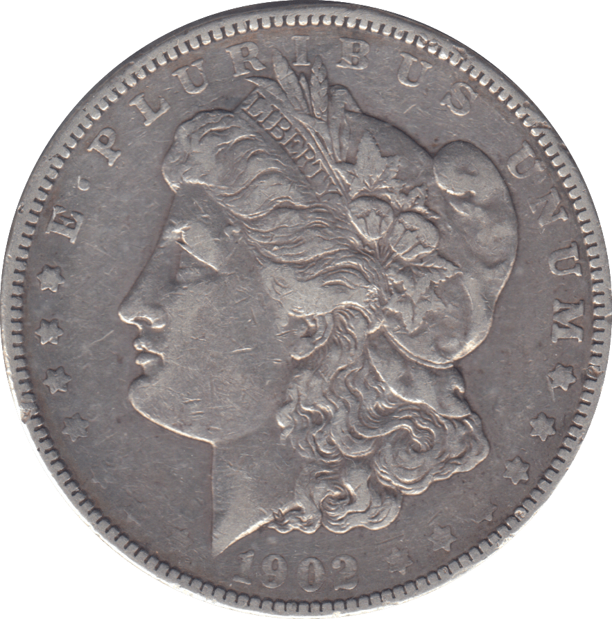 1902 SILVER MORGAN DOLLAR USA - SILVER WORLD COINS - Cambridgeshire Coins