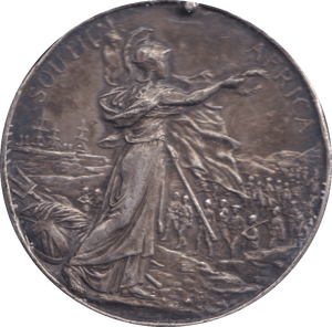 1902 SILVER QUEEN VICTORIA MEDALLION SOUTH AFRICA - MEDALS & MEDALLIONS - Cambridgeshire Coins