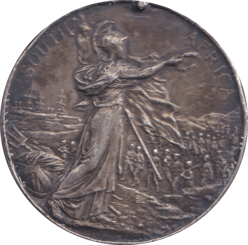 1902 SILVER QUEEN VICTORIA MEDALLION SOUTH AFRICA - MEDALS & MEDALLIONS - Cambridgeshire Coins