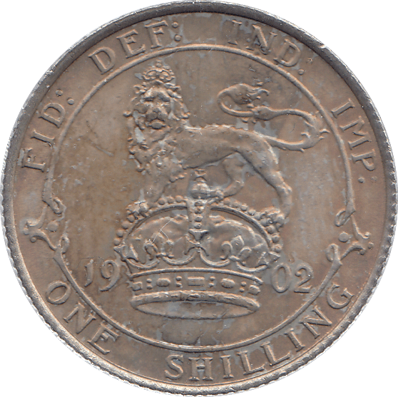 1902 SILVER SHILLING EDWARD VII ( AUNC ) - SHILLING - Cambridgeshire Coins