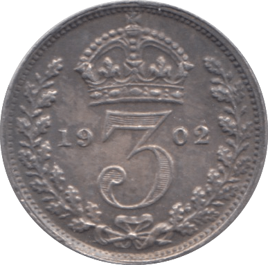 1902 SILVER THREEPENCE ( AUNC ) - Threepence - Cambridgeshire Coins