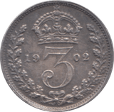 1902 SILVER THREEPENCE ( AUNC ) - Threepence - Cambridgeshire Coins