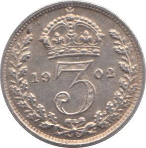 1902 SILVER THREEPENCE ( EF ) - Threepence - Cambridgeshire Coins