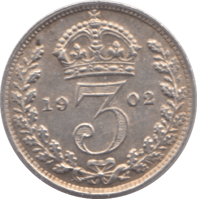 1902 SILVER THREEPENCE ( EF ) - Threepence - Cambridgeshire Coins