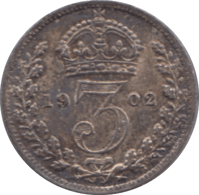 1902 SILVER THREEPENCE ( EF ) - Threepence - Cambridgeshire Coins