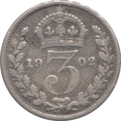 1902 SILVER THREEPENCE ( FINE ) - Threepence - Cambridgeshire Coins