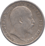 1902 SILVER THREEPENCE ( FINE ) - Threepence - Cambridgeshire Coins